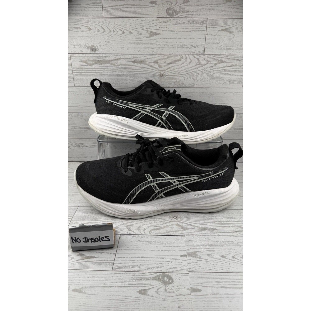 Asics Gel Cumulus 27  Blk/Concrete. Running Shoes Sneakers.Size 12 Wide #611